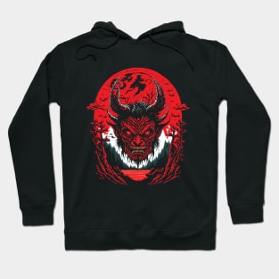 Satan Face Graphic Design Hoodie